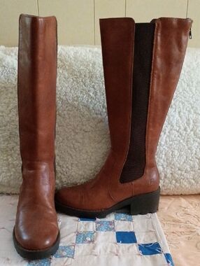 New Born Galdot Cognac Tall Boots Size 9